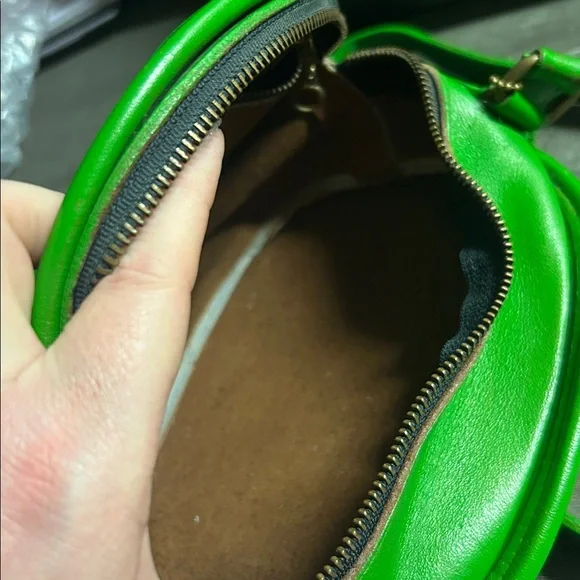 Vintage Coach Chester Bag 9901 90s Hand painted Custom Leather Kelly Green